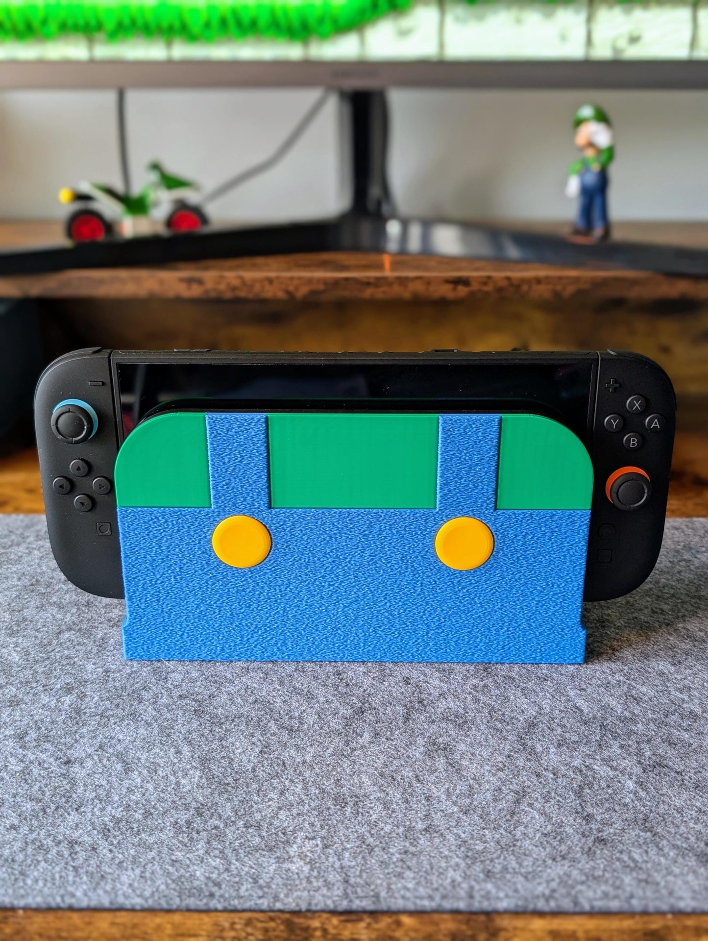 Switch 2 Dock Cover | Luigi Inspired Textured Faceplate