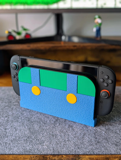 Switch 2 Dock Cover | Luigi Inspired Textured Faceplate
