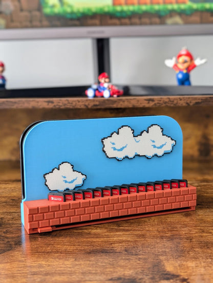 Switch 2 Dock Cover With Pop-Up Game Storage (Holds 15 Cartridges) | Super Mario Bros Inspired