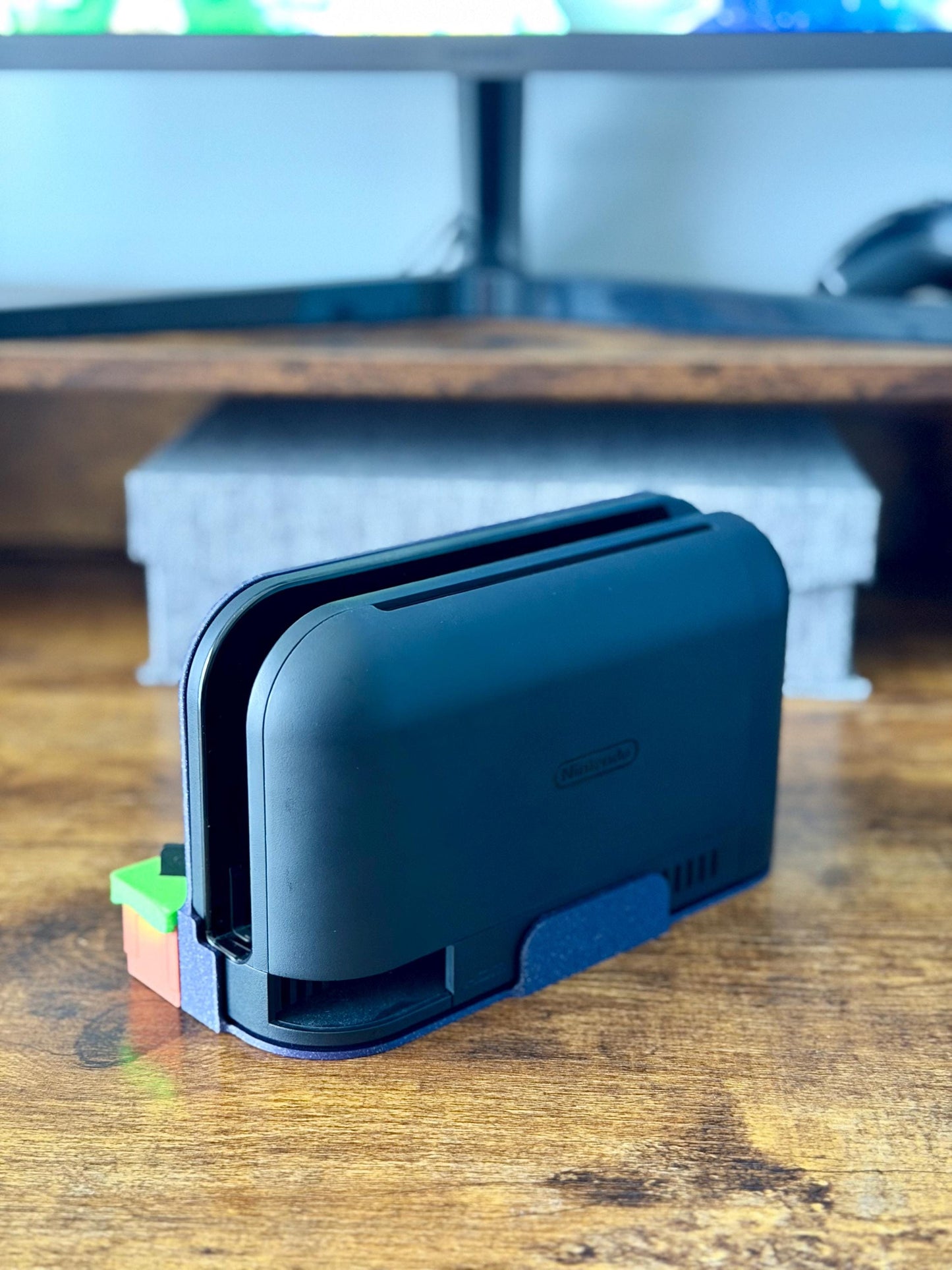 Switch 2 Dock Cover With Pop-Up Game Storage (Holds 15 Cartridges) | Mario Galaxy Inspired