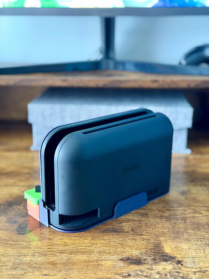 Switch 2 Dock Cover With Pop-Up Game Storage (Holds 15 Cartridges) | Mario Galaxy Inspired