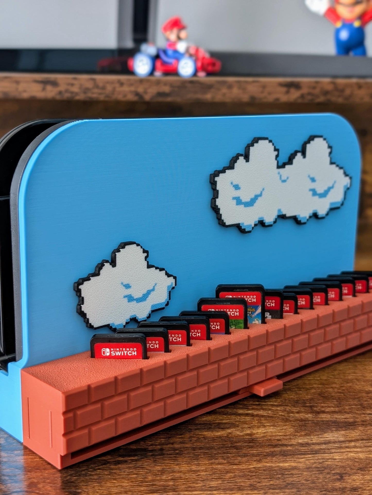 Switch 2 Dock Cover With Pop-Up Game Storage (Holds 15 Cartridges) | Super Mario Bros Inspired